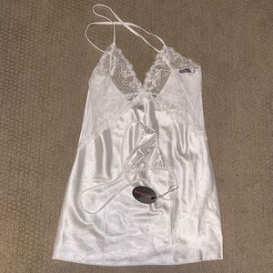 White lace and silk nightie with matching pantie
